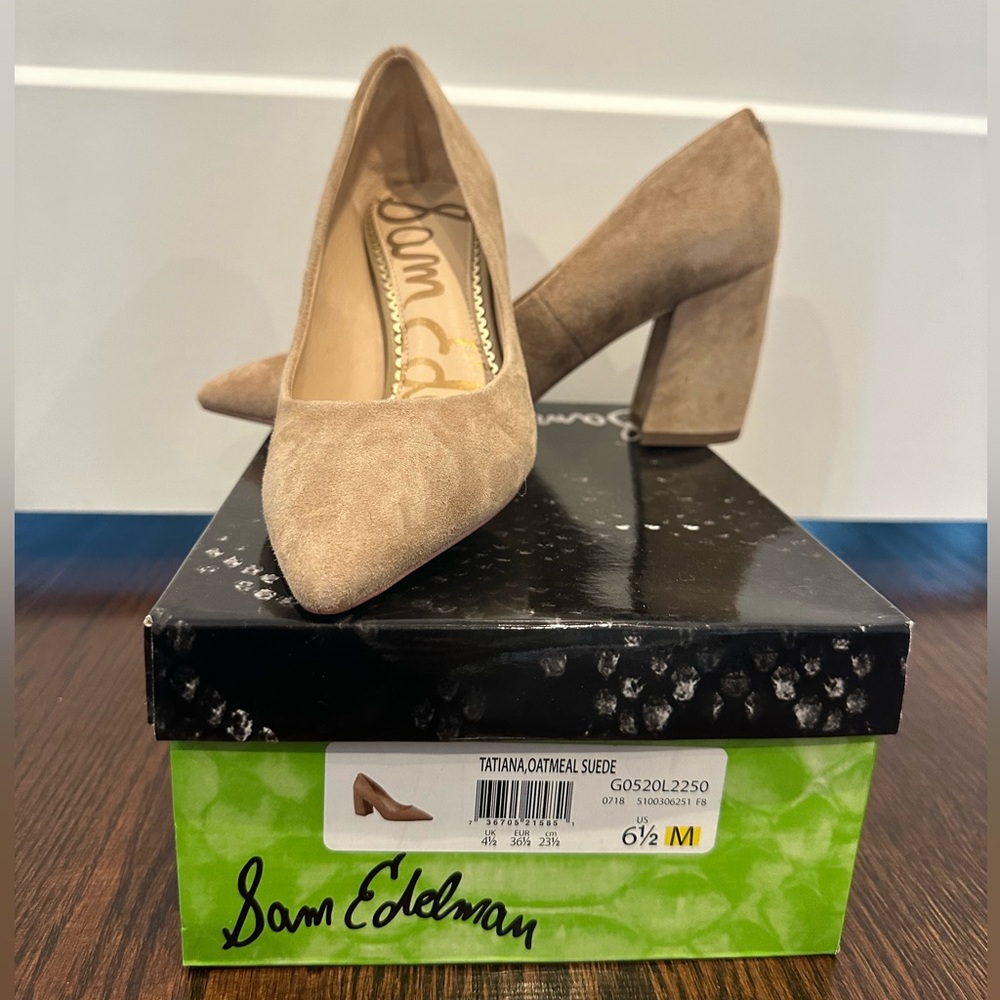 Tan Suede Sam Edelman Pumps (6.5)